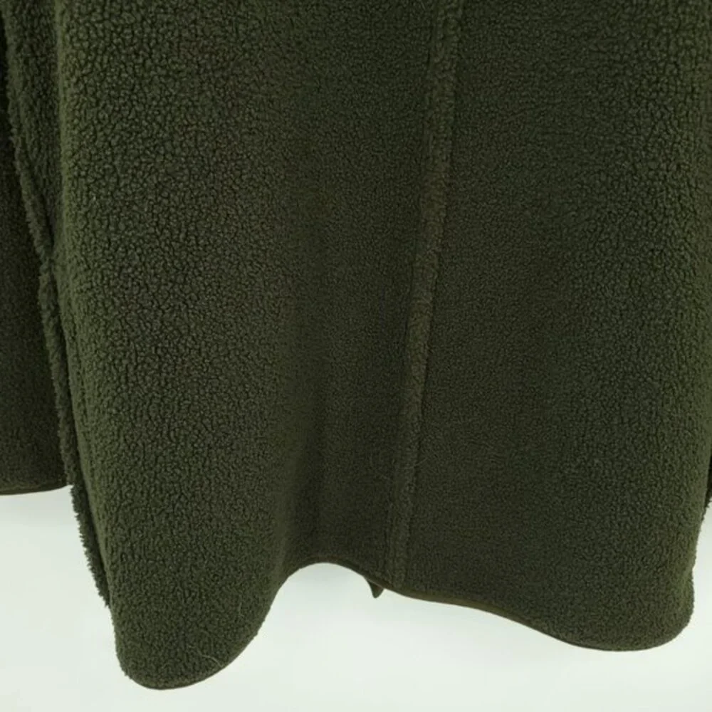 SPANX Reversible Suede & Fleece Jacket L Utility Green